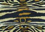 Hand Tufted Animal Tiger Black 3x5 Wool Area Rug