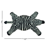 Hand Tufted Animal Zebra Black 3x5 Wool Area Rug-Parc Decor