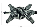Hand Tufted Animal Zebra Black 3x5 Wool Area Rug