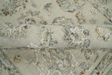 Hand Tufted Beige and Silver Wool Textured Loop 5x8 Area Rug