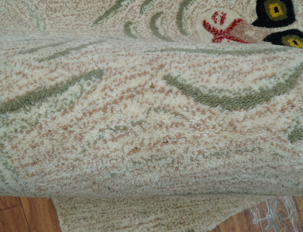 Hand Tufted Beige Animal Tiger 2x3 Wool Area Rug-Parc Decor