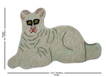 Hand Tufted Beige Animal Tiger 2x3 Wool Area Rug