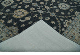 Hand Tufted Black and Silver 8x10 Modern Oushak Rug, Kids, Living Room and Bedroom Rug | TRD6501810S