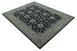 Hand Tufted Black and Silver 8x10 Modern Oushak Rug, Kids, Living Room and Bedroom Rug | TRD6501810S
