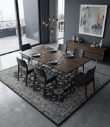 Hand Tufted Black and Silver Modern Turkish Oushak Multi size wool Area Rug, Kids, Living Room and Bedroom Rug