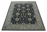 Hand Tufted Black and Silver Modern Turkish Oushak Multi size wool Area Rug, Kids, Living Room and Bedroom Rug