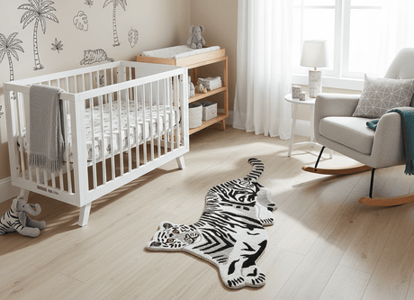 Hand Tufted Black And White Animal Tiger 2x6 Wool Area Rug