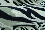 Hand Tufted Black And White Animal Tiger 2x6 Wool Area Rug