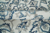 Hand Tufted Blue and Ivory Wool Textured Loop 5x8 Area Rug