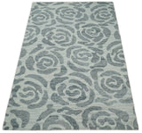 Hand Tufted Contemporary Gray and Silver Wool Area Rug