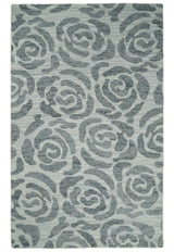Hand Tufted Contemporary Gray and Silver Wool Area Rug