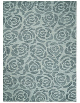 Hand Tufted Contemporary Gray and Silver Wool Area Rug