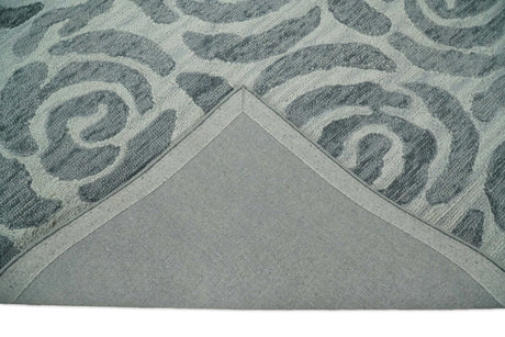 Hand Tufted Contemporary Gray and Silver Wool Area Rug