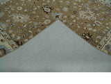 Hand Tufted Earthy Camel and Beige 8x10 Traditional Oushak Rug