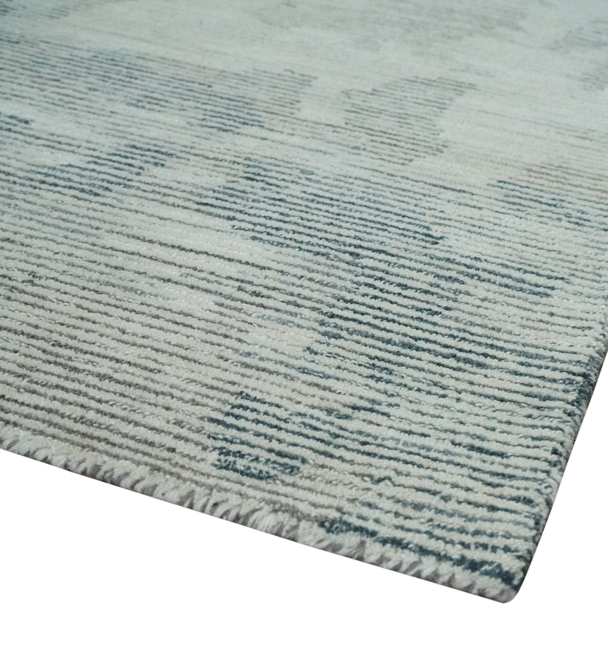 Hand Tufted Ivory, Beige and Charcoal Modern Abstract Design 8x10 Rug