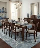 Hand Tufted Ivory, Gray and Blue Contemporary Style Wool Area Rug