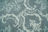 Hand Tufted Ivory, Gray and Blue Contemporary Style Wool Area Rug