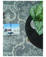 Hand Tufted Ivory, Gray and Blue Contemporary Style Wool Area Rug