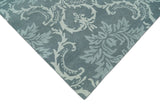 Hand Tufted Ivory, Gray and Blue Contemporary Style Wool Area Rug