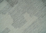 Hand Tufted Ivory, Silver and Blue Modern Abstract Custom Made Wool Rug-Parc Decor