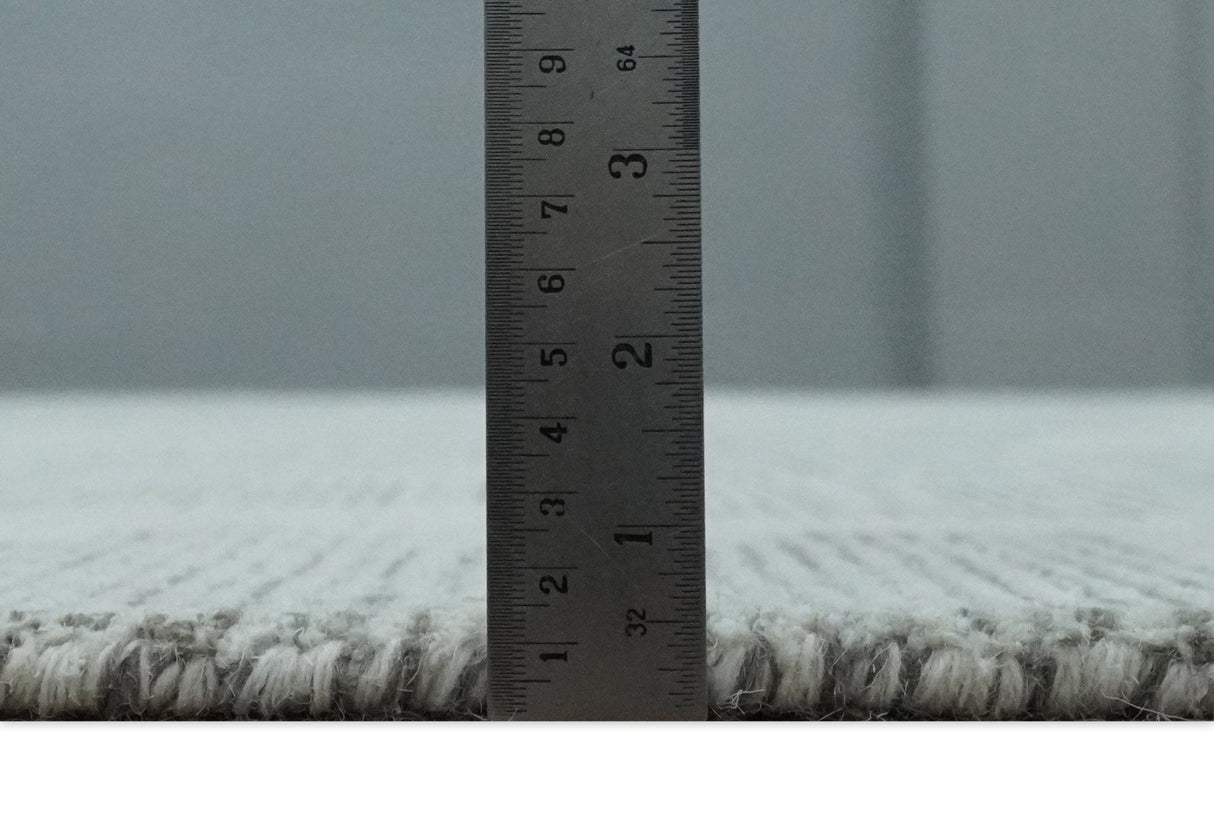 Hand Tufted Ivory, Silver and Blue Modern Abstract Custom Made Wool Rug-Parc Decor