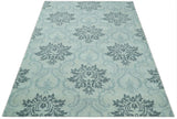 Hand Tufted Modern Ivory and Gray Wool Area rug