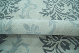 Hand Tufted Modern Ivory and Gray Wool Area rug