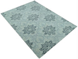Hand Tufted Modern Ivory and Gray Wool Area rug
