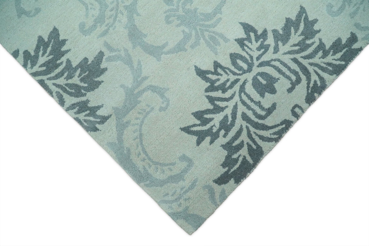 Hand Tufted Modern Ivory and Gray Wool Area rug