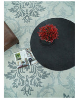 Hand Tufted Modern Ivory and Gray Wool Area rug