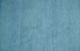 Hand Tufted Solid Plane Light Blue Woolen wool Area Rug