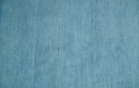 Hand Tufted Solid Plane Light Blue Woolen wool Area Rug