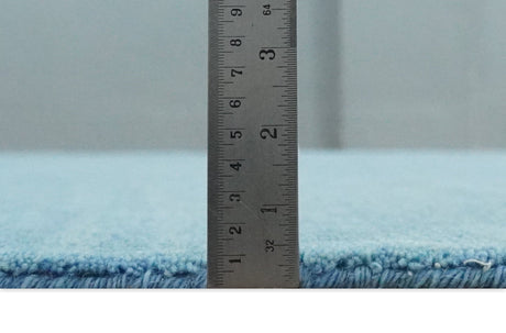 Hand Tufted Solid Plane Light Blue Woolen wool Area Rug
