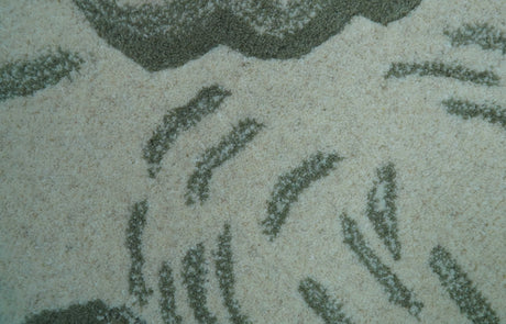 Hand Tufted White Animal Elephant 2x3 Wool Area Rug-Parc Decor