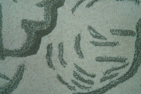 Hand Tufted White Animal Elephant 2x3 Wool Area Rug-Parc Decor