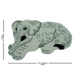 Hand Tufted White Animal Elephant 2x3 Wool Area Rug-Parc Decor