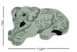 Hand Tufted White Animal Elephant 2x3 Wool Area Rug