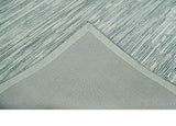 Hand Tufted Woolen Modern White and Blue Custom Made Area Rug