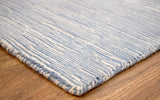 Hand Woven Blue, Ivory wool and Art Silk contemporary Area Rug-Area Rug-Parc Decor