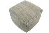 Hand Woven Boho Natural Large Gray and Brown Jute Pouf