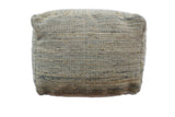 Hand Woven Boho Natural Large Gray and Brown Jute Pouf