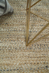 Hand Woven Brown Natural Jute and Wool Area Rug
