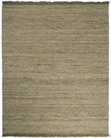 Hand Woven Brown Natural Jute and Wool Area Rug