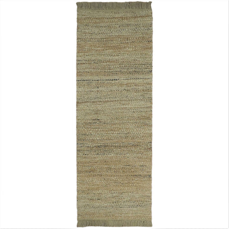 Hand Woven Brown Natural Jute and Wool Area Rug