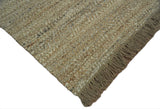 Hand Woven Brown Natural Jute and Wool Area Rug