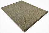 Hand Woven Brown Natural Jute and Wool Area Rug