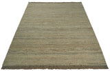 Hand Woven Brown Natural Jute and Wool Area Rug