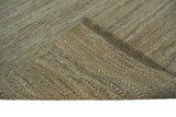 Hand Woven Brown Natural Jute and Wool Area Rug