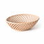 Hand-Woven Ceramic Basket -Small Oval Porcelain Dish in White, Beige & Pink