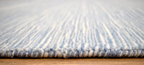 Hand Woven Modern Solid Silver Wool 5x8 Area Rug